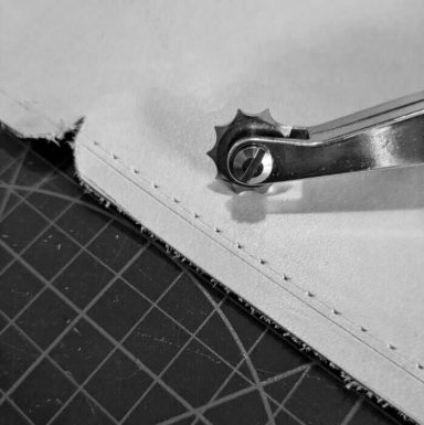 Nahtvorbereitung Notebooktasche
